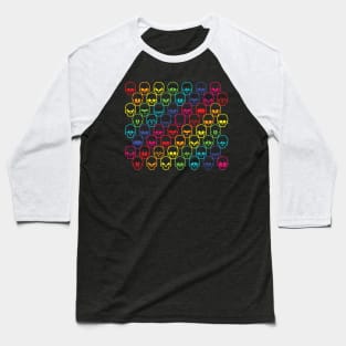 Cool Rainbow Skull Psychedelic Spectrum Tessellation Baseball T-Shirt